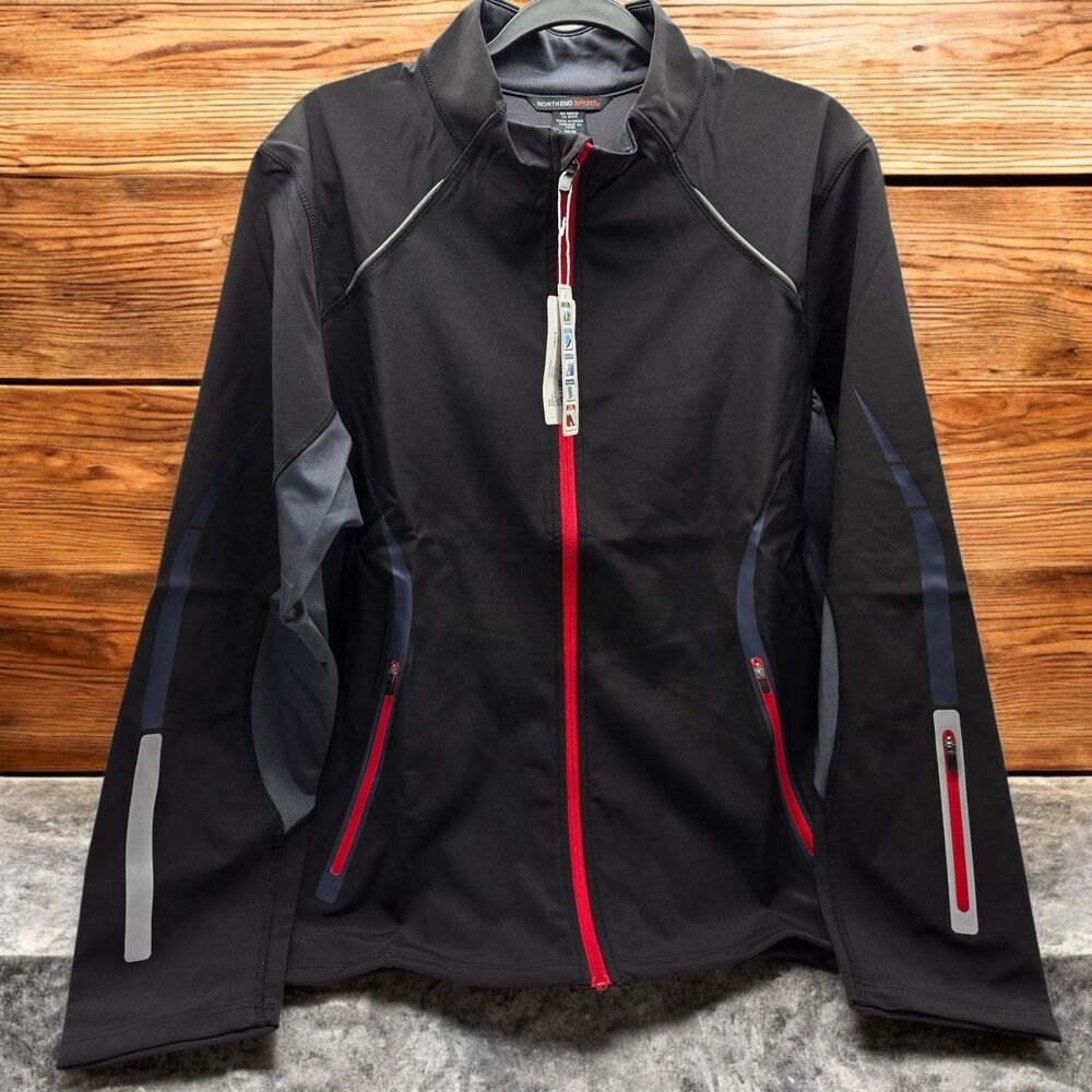 Men's MED North End Sport Black/Red Waterproof Breathable Soft Shell Jacket READ